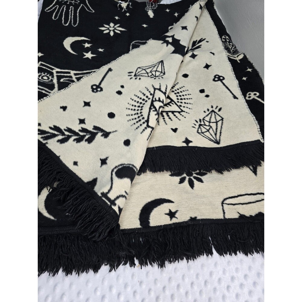 Halloween Celestial Docofil Throw Blanket 100% Cotton Portugal Reversible Bats